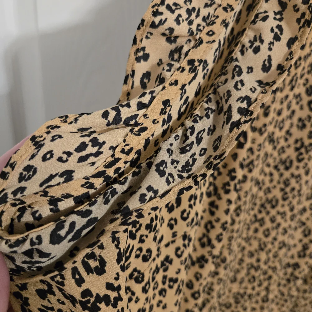 Who What Wear Brown And Black Animal Print Dress Sleeveless Size XXL - Picture 9 of 10